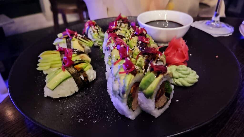 Crystal bar sushi food